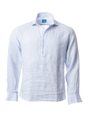 Panareha® | SAMUI striped linen popover shirt