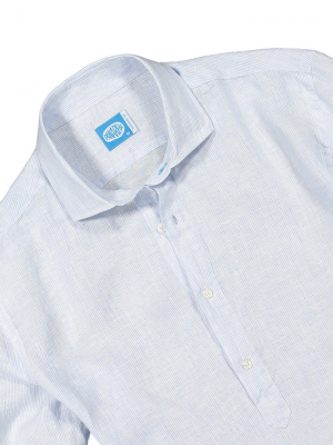 Panareha® | Camicia polera di lino a righe SAMUI Panareha® | Camicia polera di lino a righe SAMUI