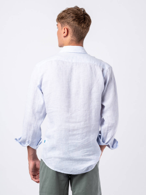 Panareha® | Camisa polera de lino a rayas SAMUI