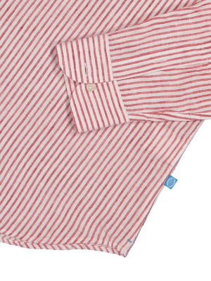 Panareha® | Camicia polera di lino a righe SARDEGNA