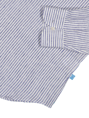 Panareha® | Camisa polera de lino a rayas SARDEGNA