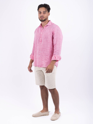 Panareha® | BIARRITZ linen popover shirt