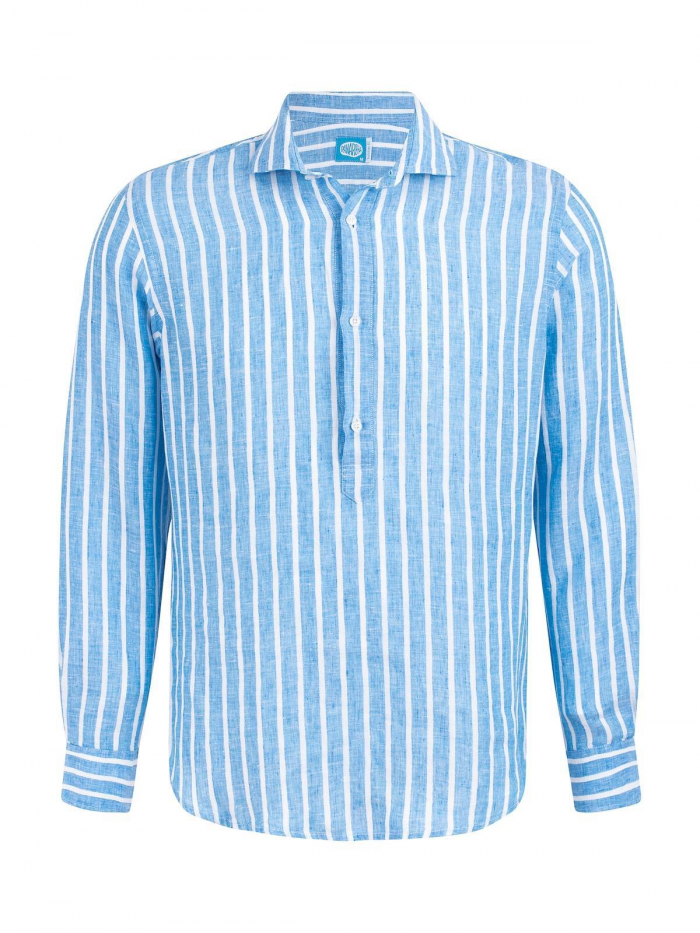 Panareha® | SICILIA striped linen popover shirt