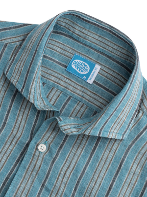 Panareha® | camicia di lino a righe LEGZIRA