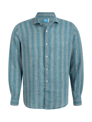 Panareha® | camicia di lino a righe LEGZIRA